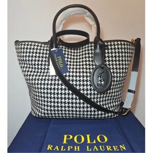 Polo Ralph Lauren Houndstooth Bellport Tote – Spain Import – Rare